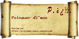 Polnauer Ámos névjegykártya